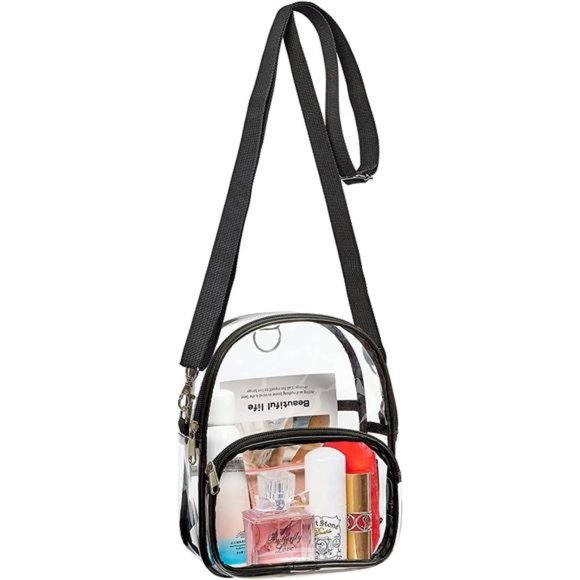 Womens Clear Mini Backpack, Stadium Approved Clear Crossbody Shoulder Bag main image 6